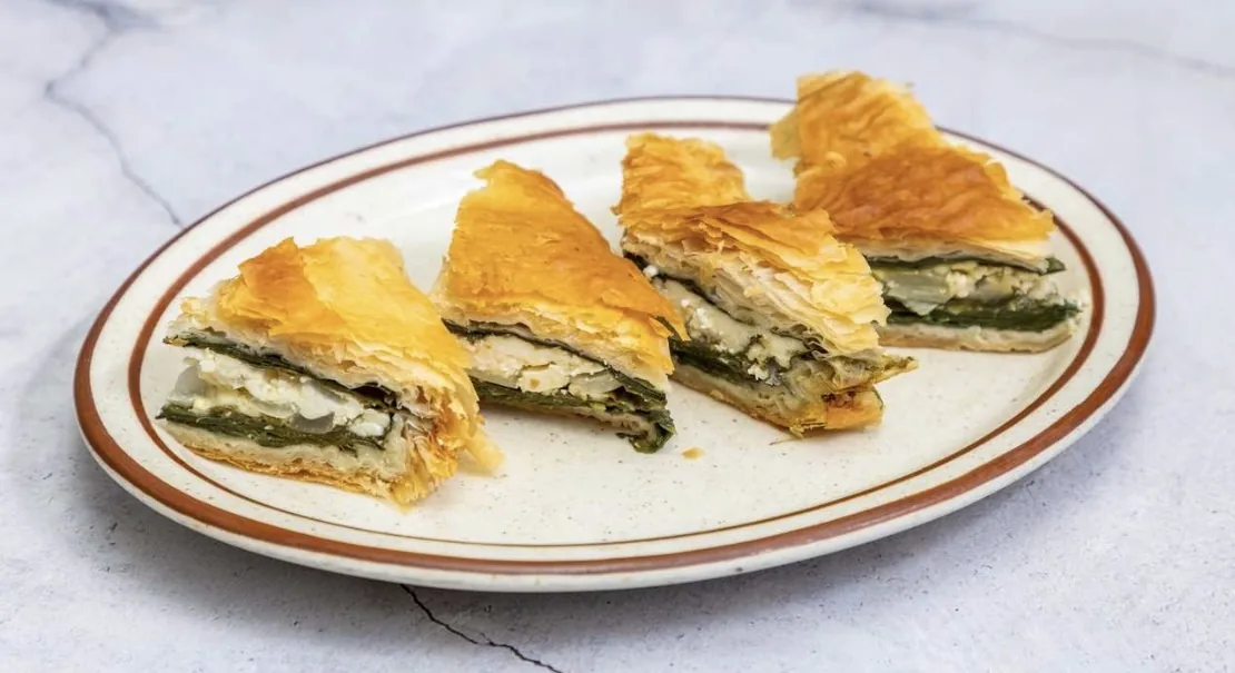 Spanakopita, spinach and feta in flaky pastry